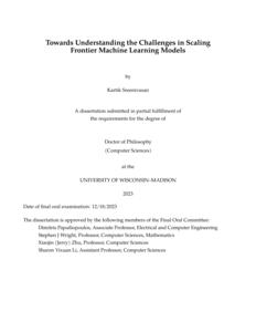 Towards Understanding the Challenges in Scaling Frontier Machine Learning Models
