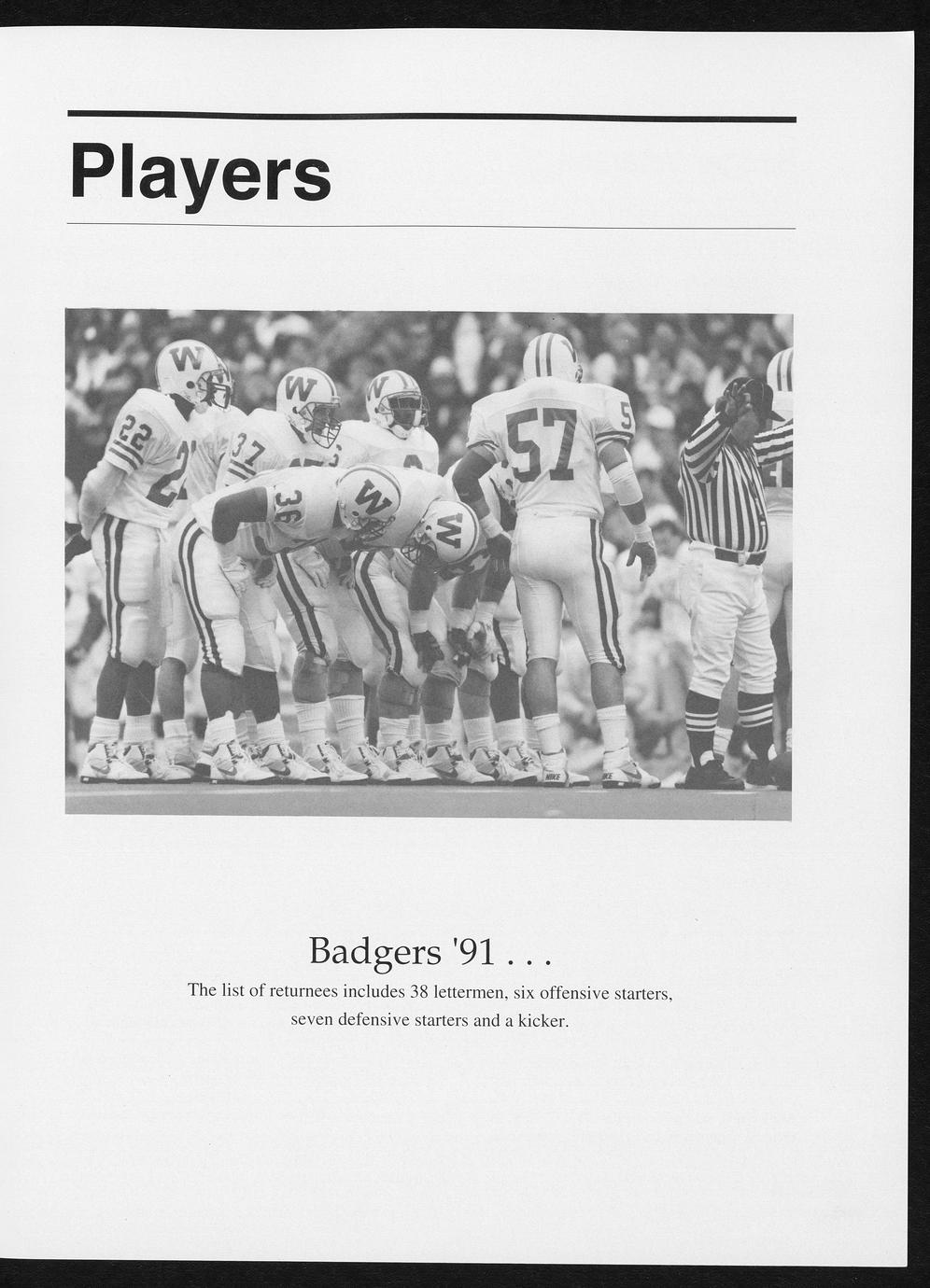 Badger football [1991] Full view UWDC UWMadison Libraries