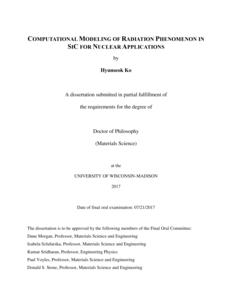 Computational Modeling of Radiation Phenomenon in SiC for Nuclear Applications