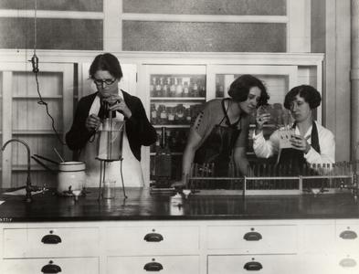 Students working in a lab, c. 1920s