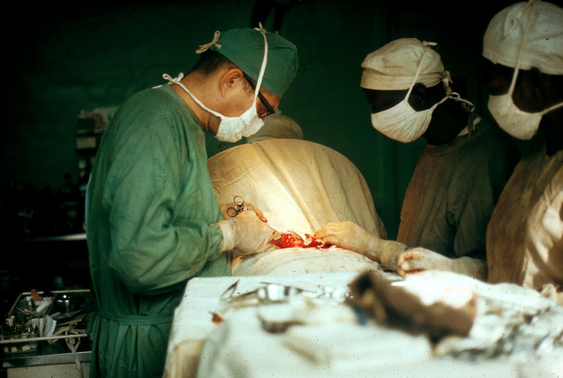 Thyroid Operation Being Performed at a Mission Hospital