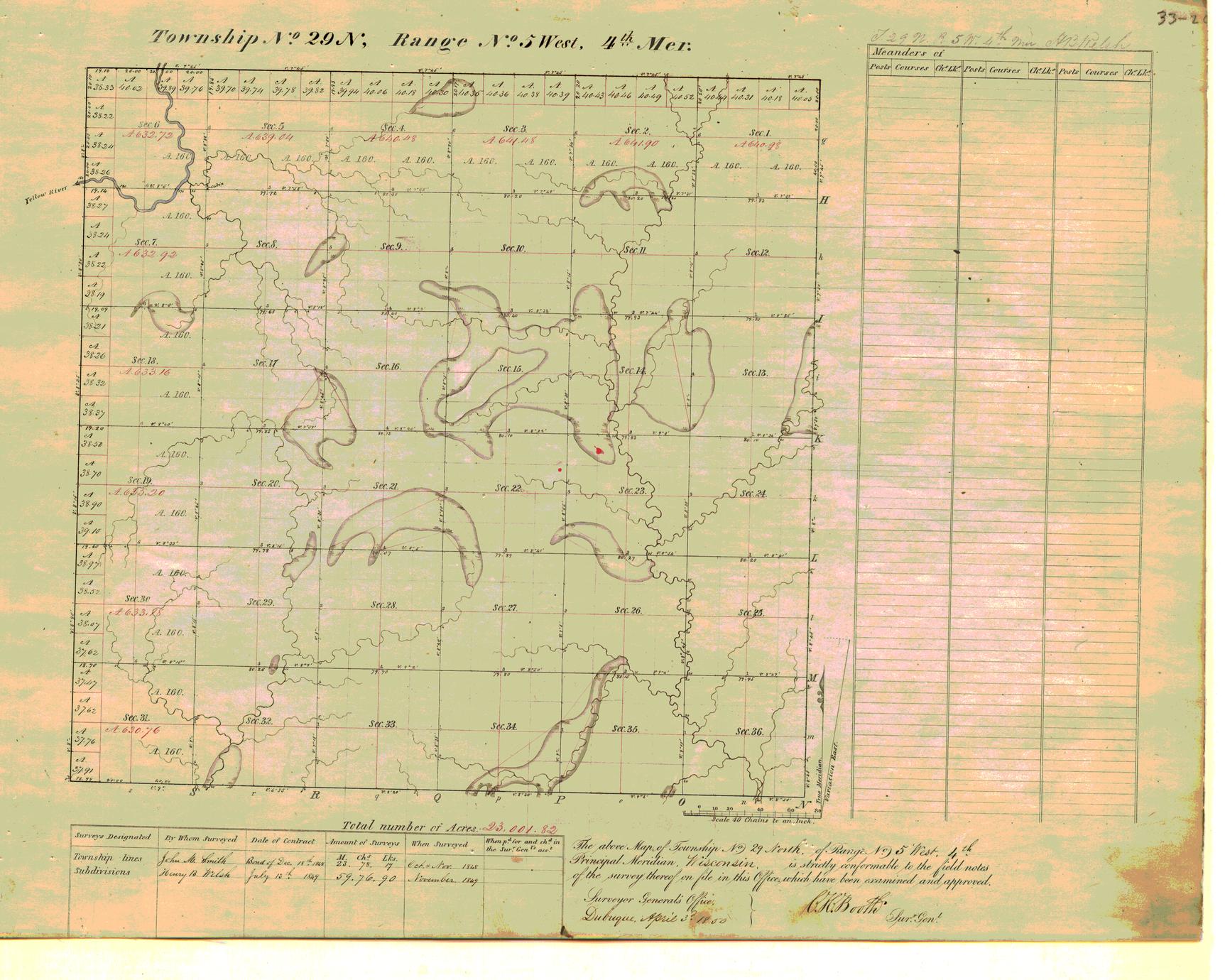 [Public Land Survey System map: Wisconsin Township 29 North, Range 05 West]