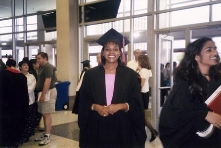 Danielle Kerry at graduation in 1999