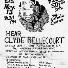 Flyer for Wounded Knee rally