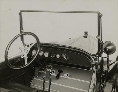 The interior of a Nash automobile