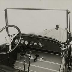 The interior of a Nash automobile