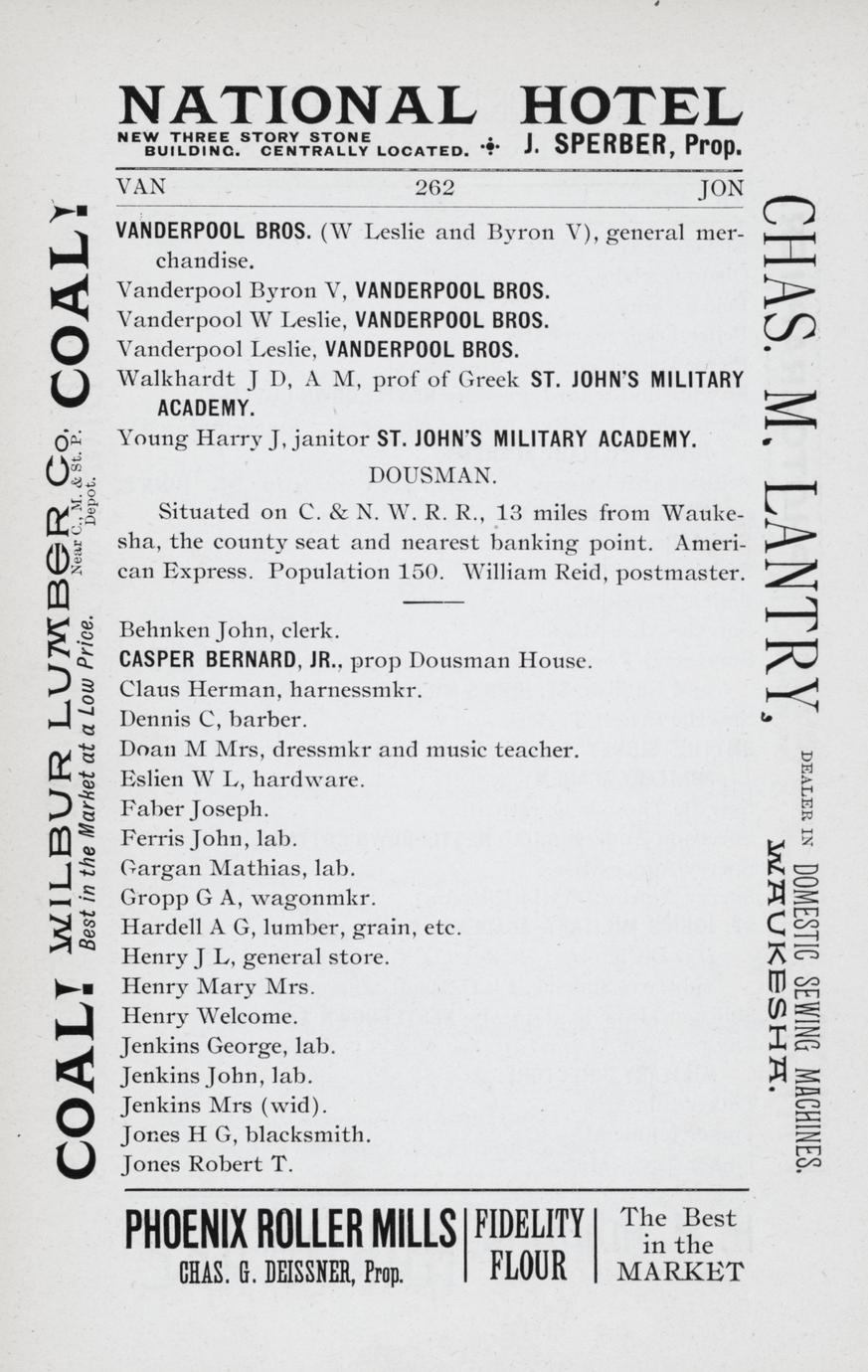 Waukesha County gazetteer and farmers' and land owners' directory, 1890