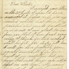Civil War letters from William Otter to his sister, 1864