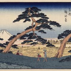 Surugadai in the Eastern Capital, no. 28 from the series Thirty-six Views of Mt. Fuji
