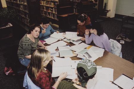 Study group in the library
