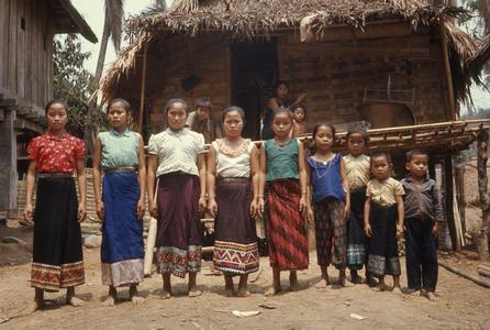 Lao women, girls, and a boy