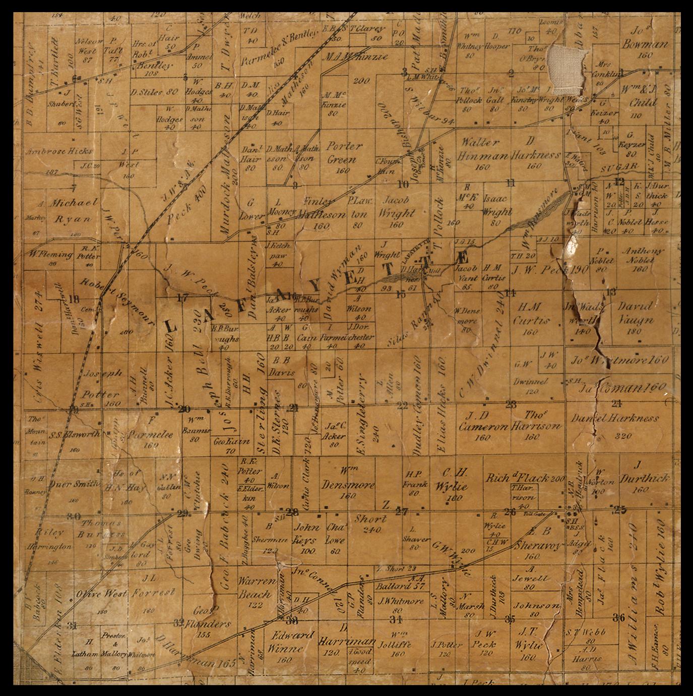 Lafayette Township plat map, 1857 - Full view - UWDC - UW-Madison Libraries