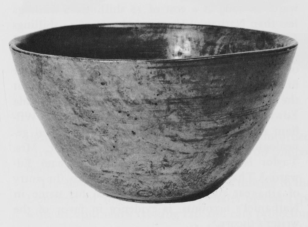 Black and white photograph of a bowl.