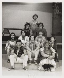 Theater troupe, Janesville, UW-Rock County 1976 production of "Godspell"