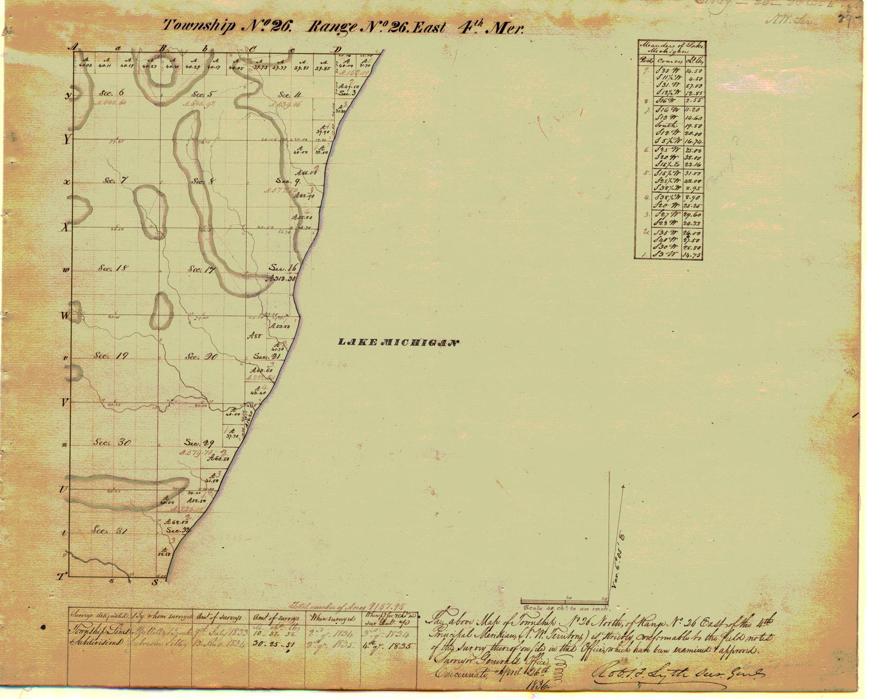 [Public Land Survey System map: Wisconsin Township 26 North, Range 26 East]