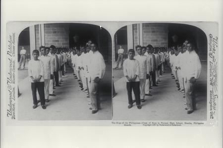 Class of boys in Normal High School, Manila, 1900