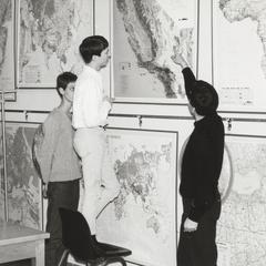 Geography professor Jack R. Villmow and his maps