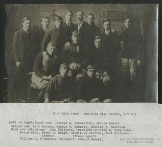 Football Team of Fox Lake, Wisconsin, High School, 1905