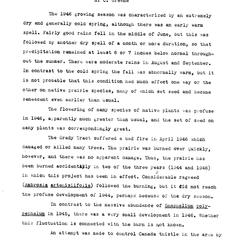 Report on low prairie of Grady Tract : 1946