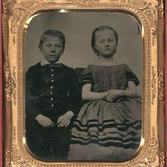 James Edmund and Hilda Heg tintype photograph