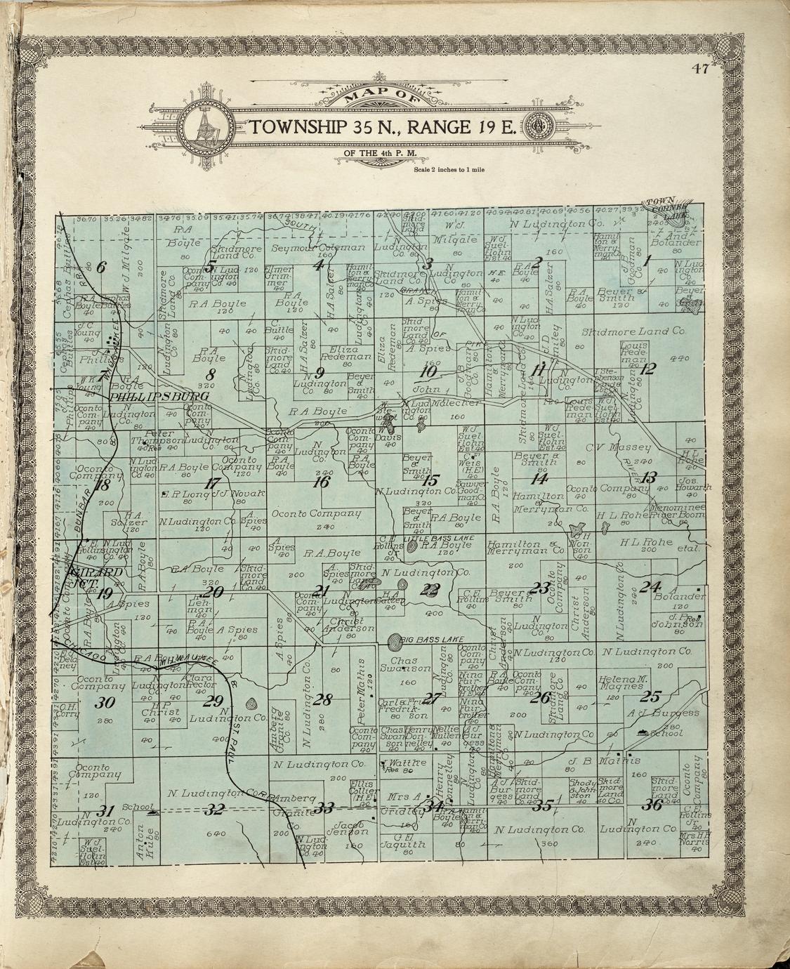 Standard atlas of Marinette County, Wisconsin : including a plat book ...