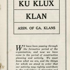 Child's Ku Klux Klan robe - UWDC - UW-Madison Libraries