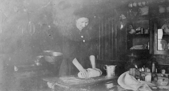 Alma Healy Fraser with bread