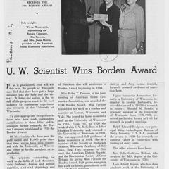 UW scientist wins Borden Award
