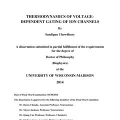 Thermodynamics of voltage-dependent gating of ion channels