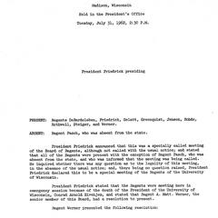 Fred Harvey Harrington (1962-1970) : Minutes of the University of Wisconsin Board of Regents