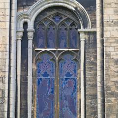 Peterborough Cathedral north transept tribune window