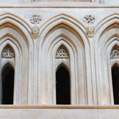 Wells Cathedral interior nave triforium