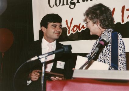 José Luis Suarez receives 1990 Dean's Outstanding Achievement Award from L&S