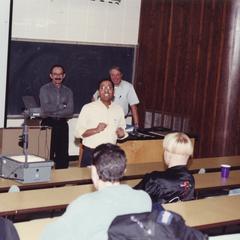 Chemistry professor Mohamed Ayoub lectures during national chemistry week