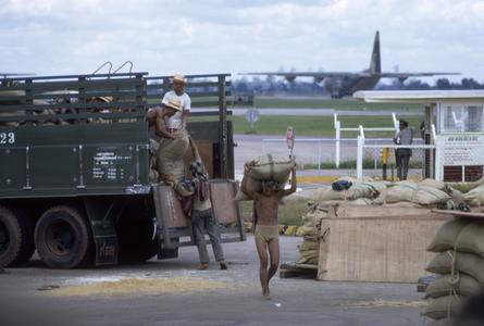 Unloading truck