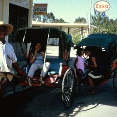 Rickshaws Serving as Taxis in Tamatave