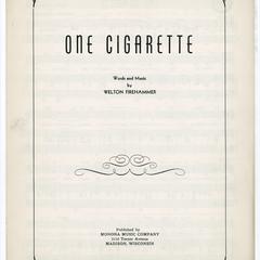One cigarette
