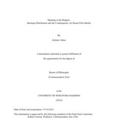 Meaning in the Margins: Boutique Distribution and the Contemporary Art House Film Market