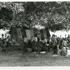 Cloth hanging at Otan-Ile market