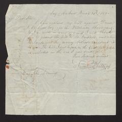 Letter from Samuel Phillips, Sag Harbor