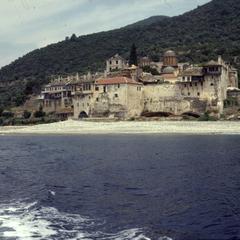 View of Xenophontos Monastery from sea