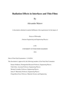 Radiation Effects in Interfaces and Thin Films