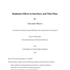 Radiation Effects in Interfaces and Thin Films