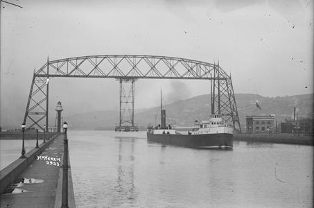 Francis L. Robbins Passes Bridge at Duluth
