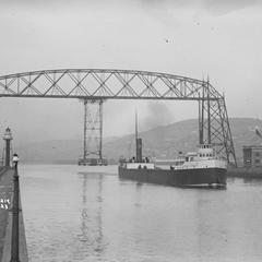 Francis L. Robbins Passes Bridge at Duluth
