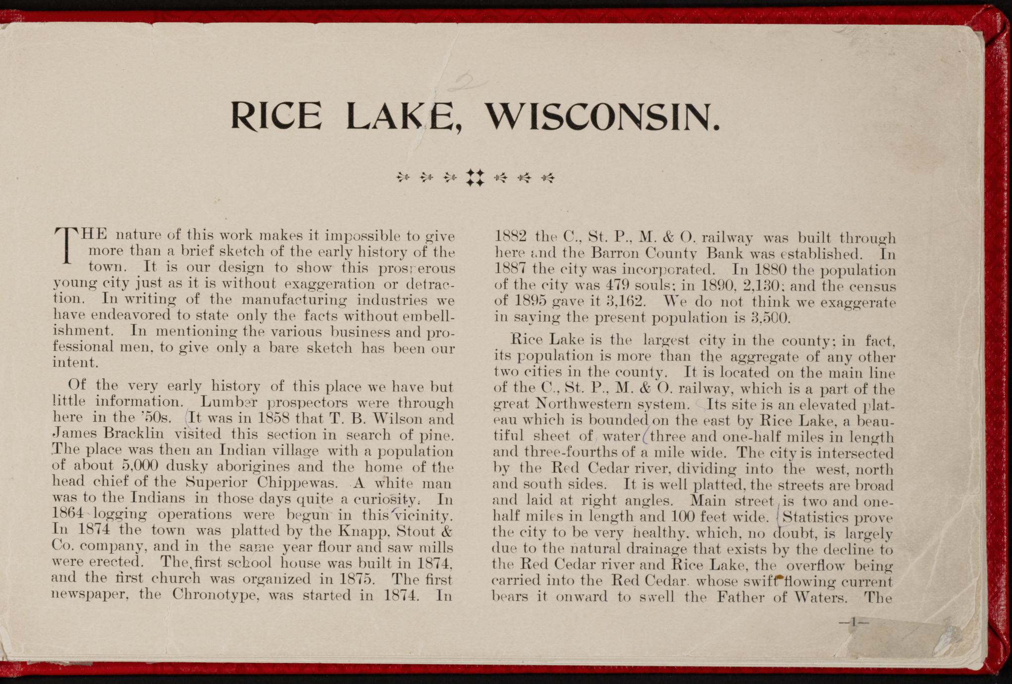 Rice Lake, Wisconsin - Full view - UWDC - UW-Madison Libraries