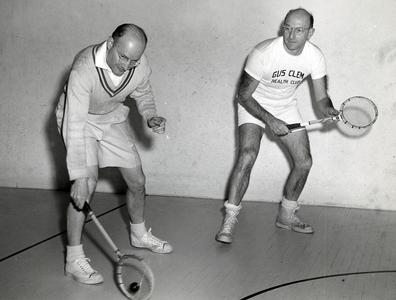 Arthur C. Nielsen, Jr. playing squash