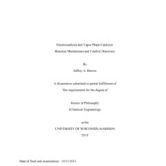 Electrocatalysis and Vapor Phase Catalysis: Reaction Mechanisms and Catalyst Discovery