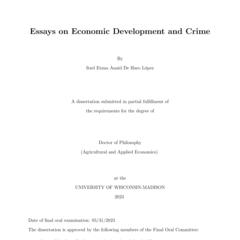 Essays on Economic Development and Crime