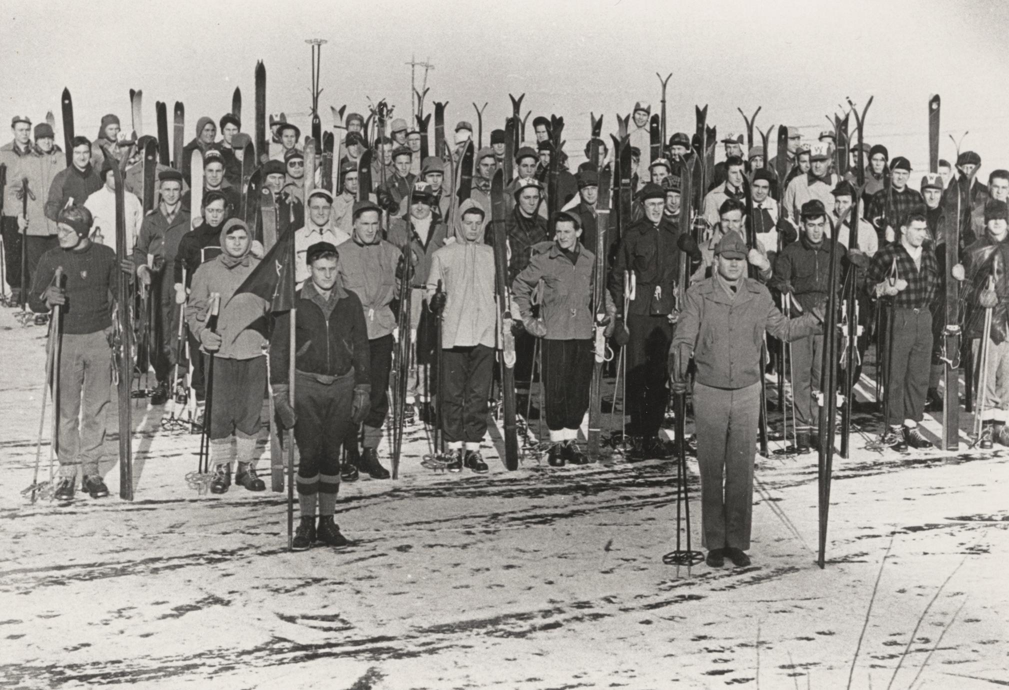 ROTC cadets with skis